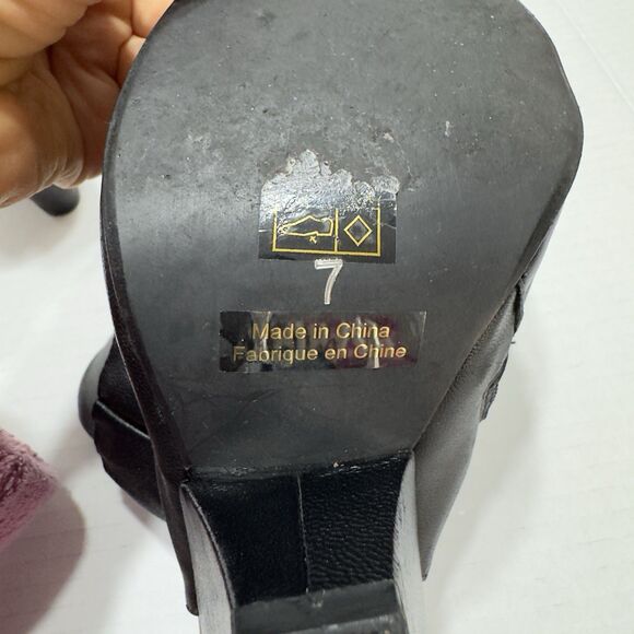 Jeffrey Campbell Sz 7 Black White Ruffle Boot Heel Boho Ankle Peep Toe Bootie - Picture 16 of 16